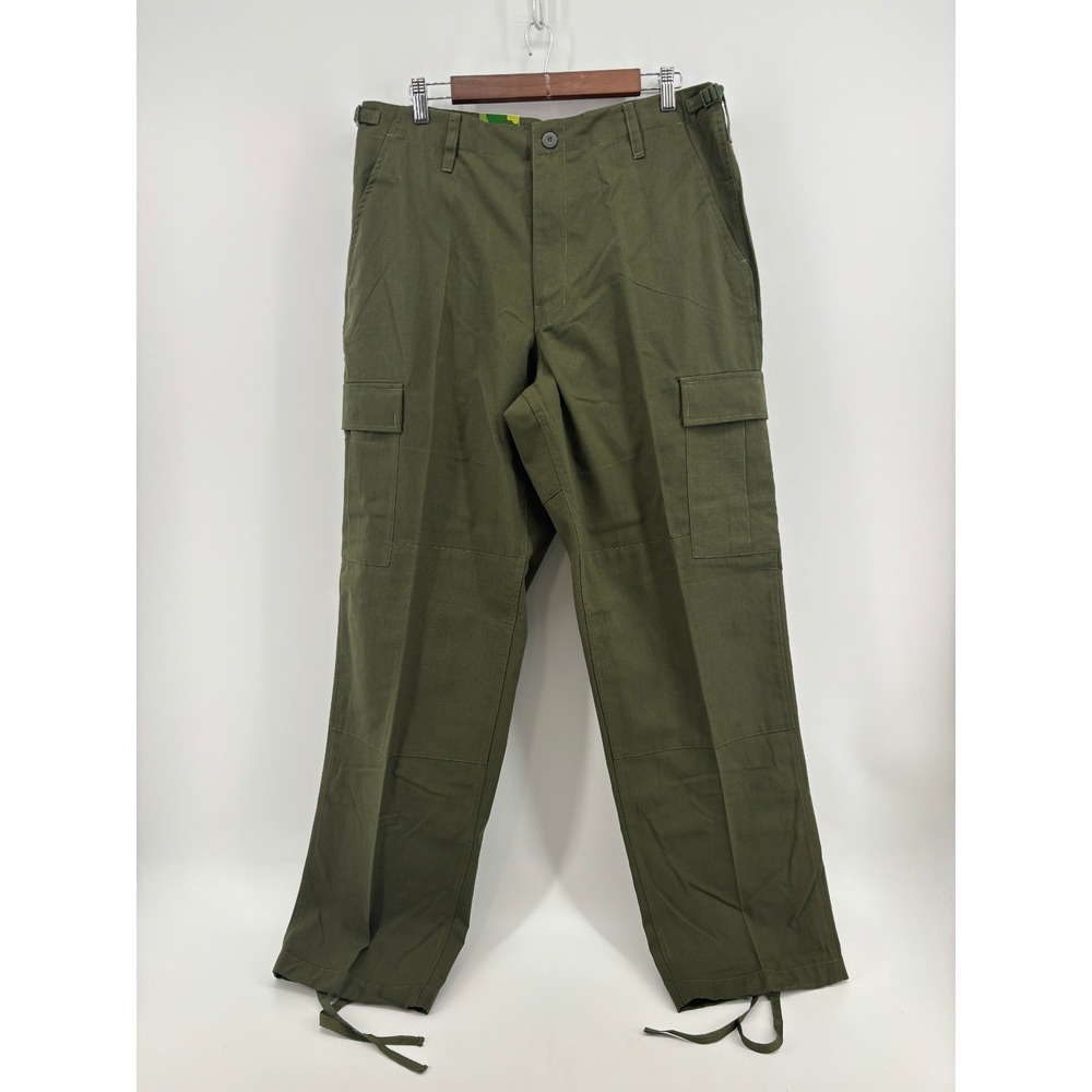 Pudala Uniforms BDU Army Cargo Pants Mens Green Ripstop Tactical Medium Regular